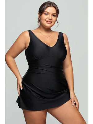 Wireless Asymmetrical One-Piece Short Swimdress