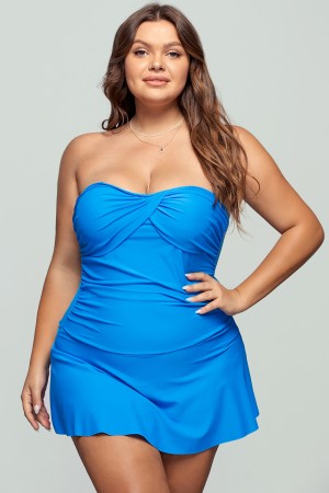 Ruched Skirted Swimdress